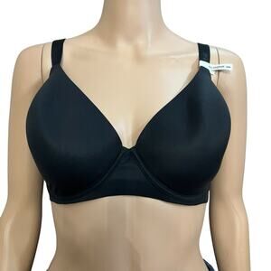 Aerie Smoothez Full Coverage Tshirt Bra 36DD Black Underwired Back Closure